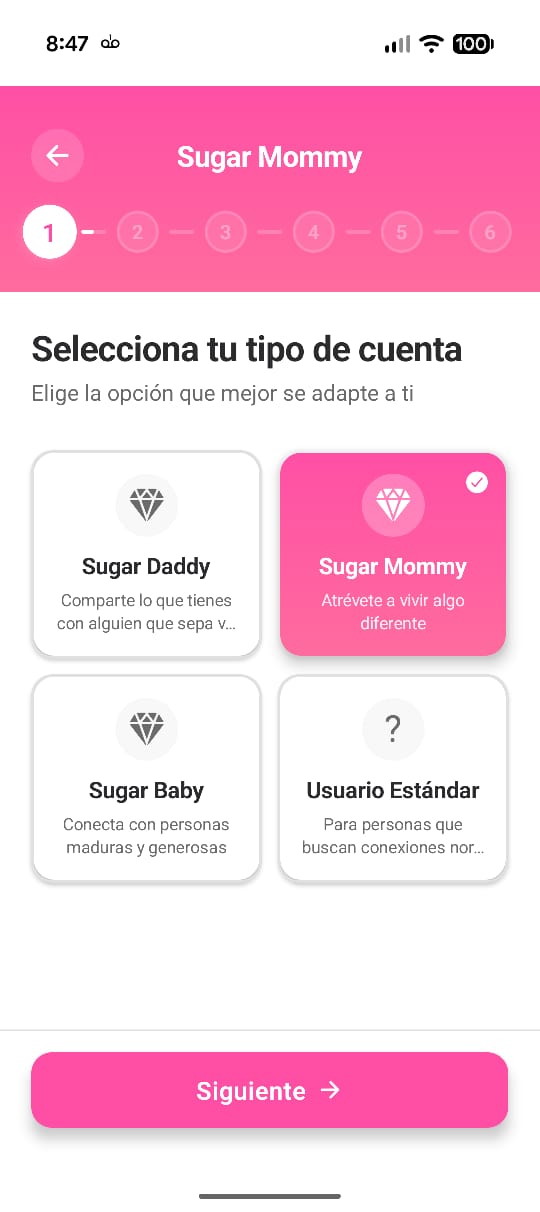 Sugar Mommy - Registro